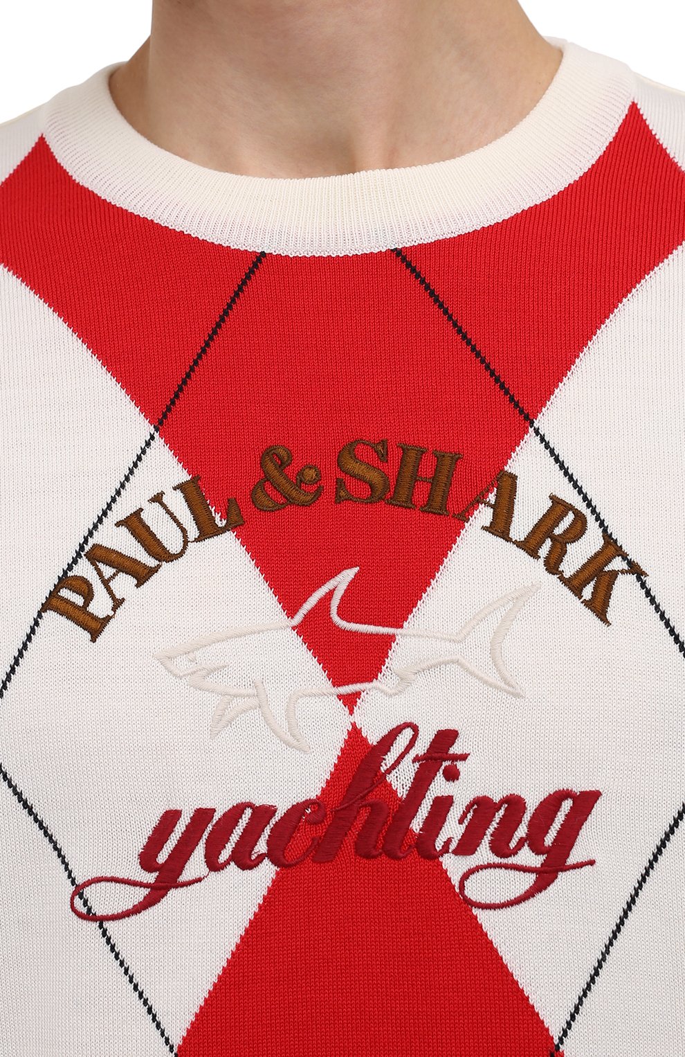 Джемпер PAUL&SHARK белого цвета по цене 35800 руб., арт. I20P1080/HV0, фото 5 Джемпер PAUL&SHARK, арт. I20P1080/HV0, фото 5