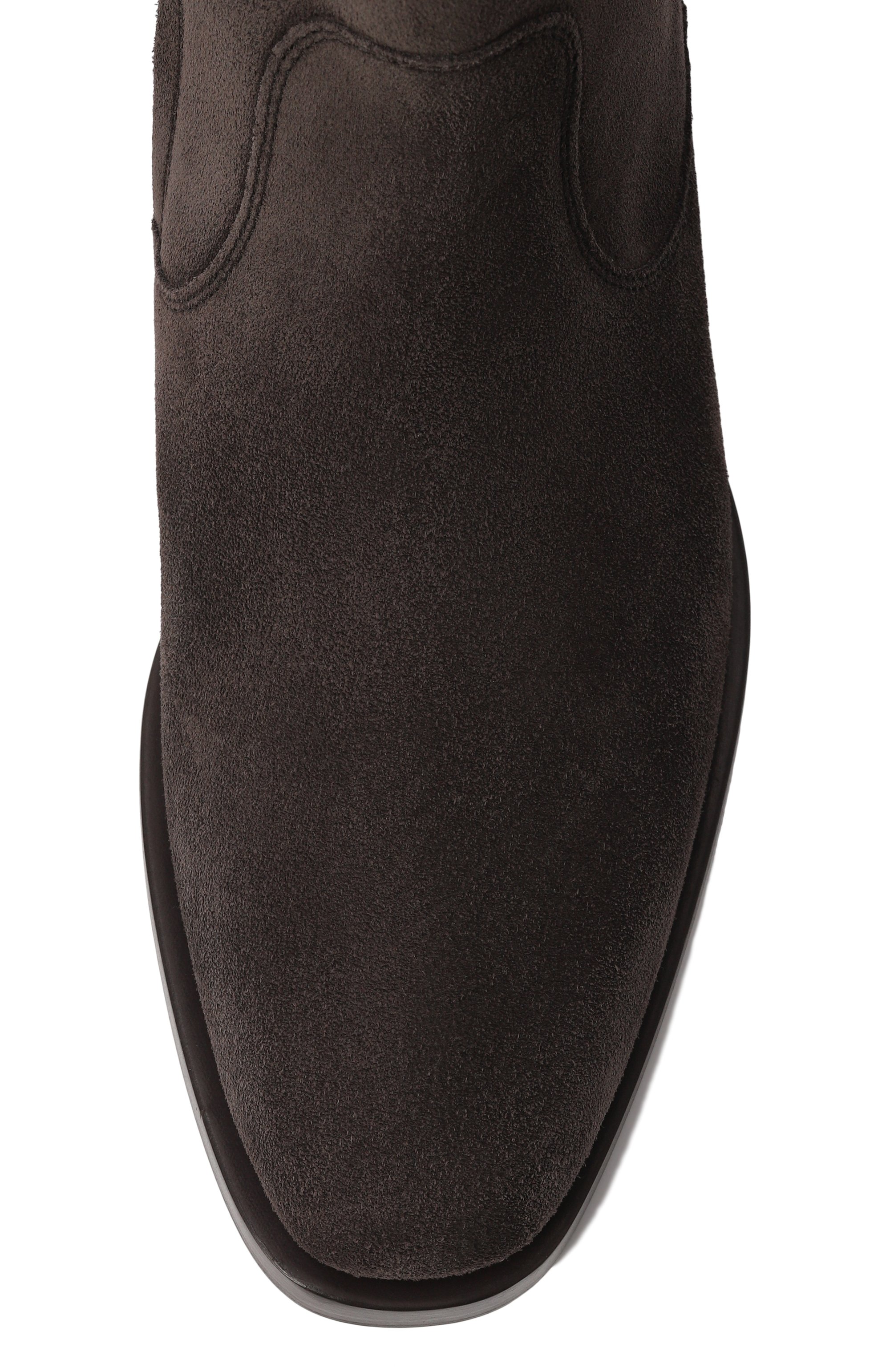 Замшевые сапоги BRUNELLO CUCINELLI темно-серого цвета по цене 149500 руб., арт. MZUPEAV716, фото 6 Замшевые сапоги BRUNELLO CUCINELLI, арт. MZUPEAV716, фото 6