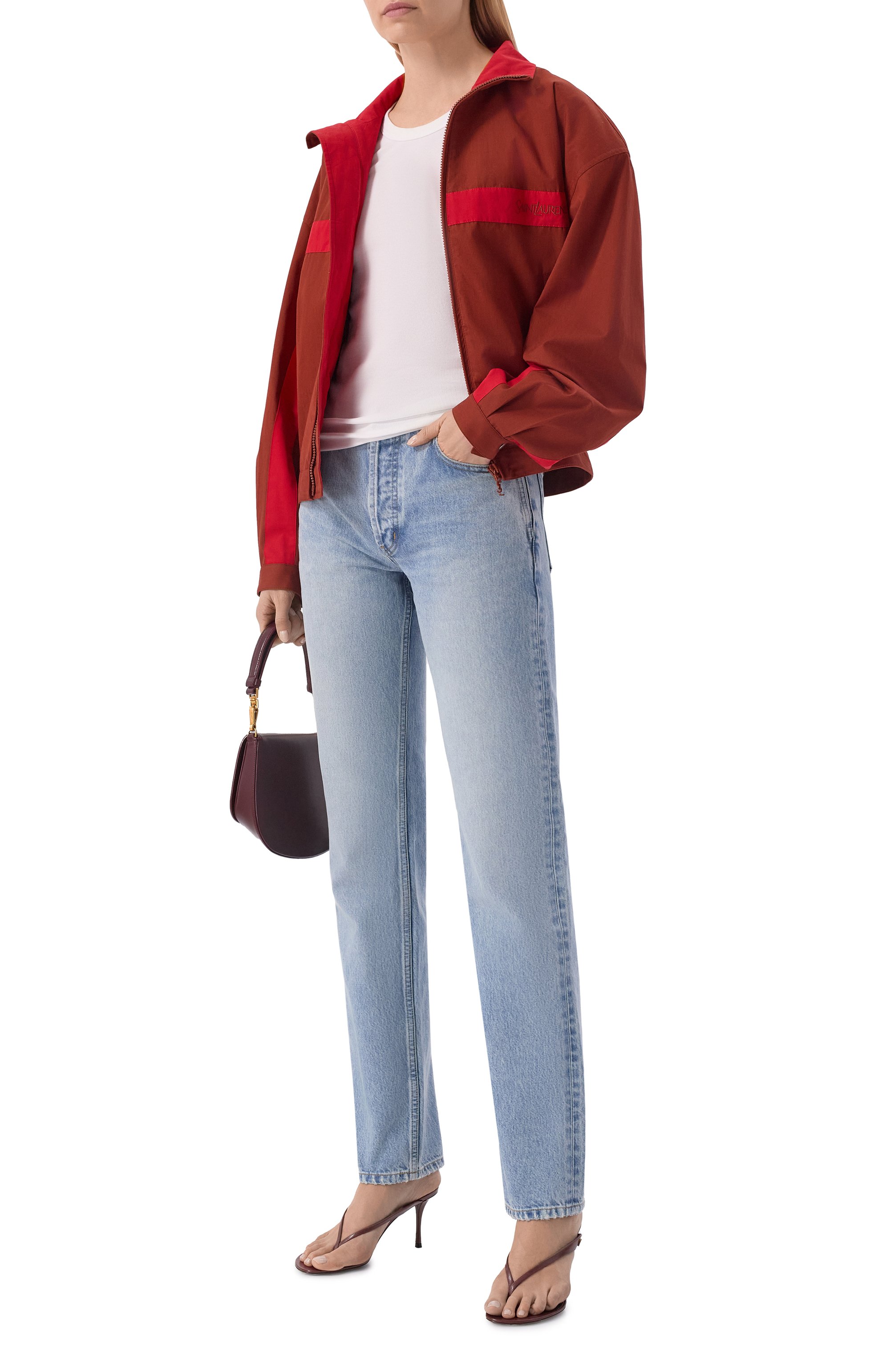 Джинсы SAINT LAURENT синего цвета по цене 161500 руб., арт. 827965/Y35AQ, фото 2 Джинсы SAINT LAURENT, арт. 827965/Y35AQ, фото 2