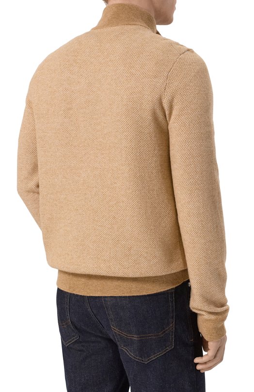 Джемпер из шерсти и хлопка BOSS 50549976 Бежевый  50549976 Фото 4