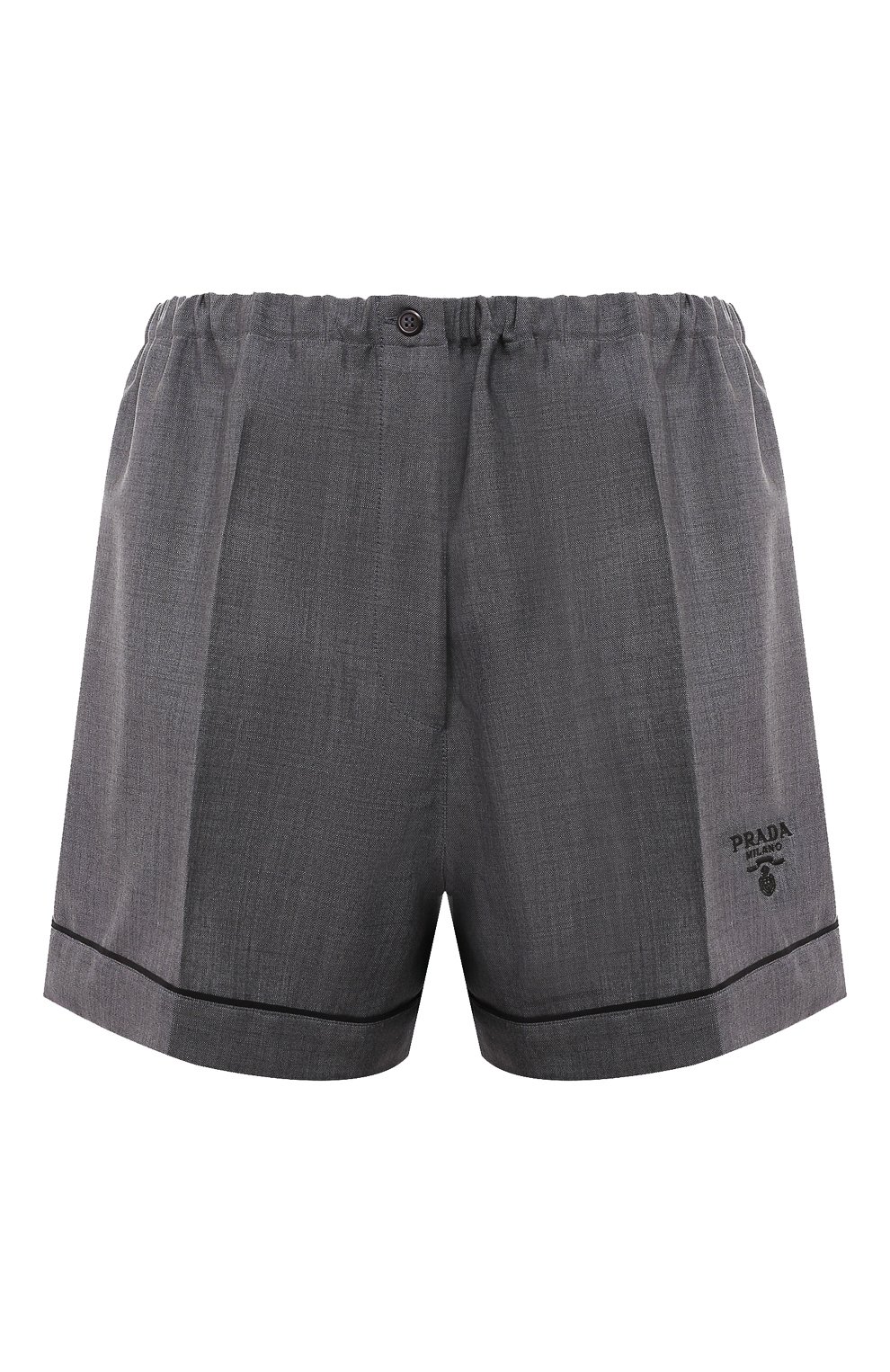 Шорты PRADA серого цвета по цене 110000 руб., арт. P261ER-1Y4A-F0480-212, фото 1 Шорты PRADA, арт. P261ER-1Y4A-F0480-212, фото 1