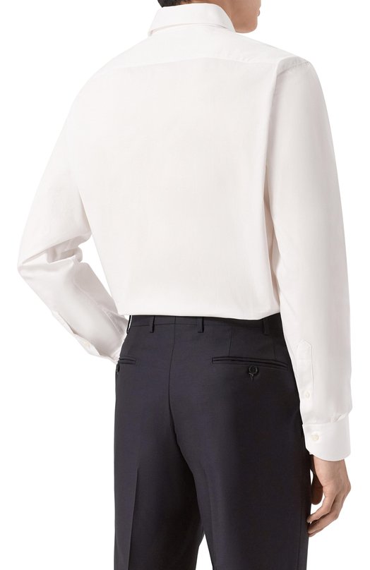 Хлопковая сорочка Canali CCL7098/GD03286_001 Белый  CCL7098/GD03286_001 Фото 4