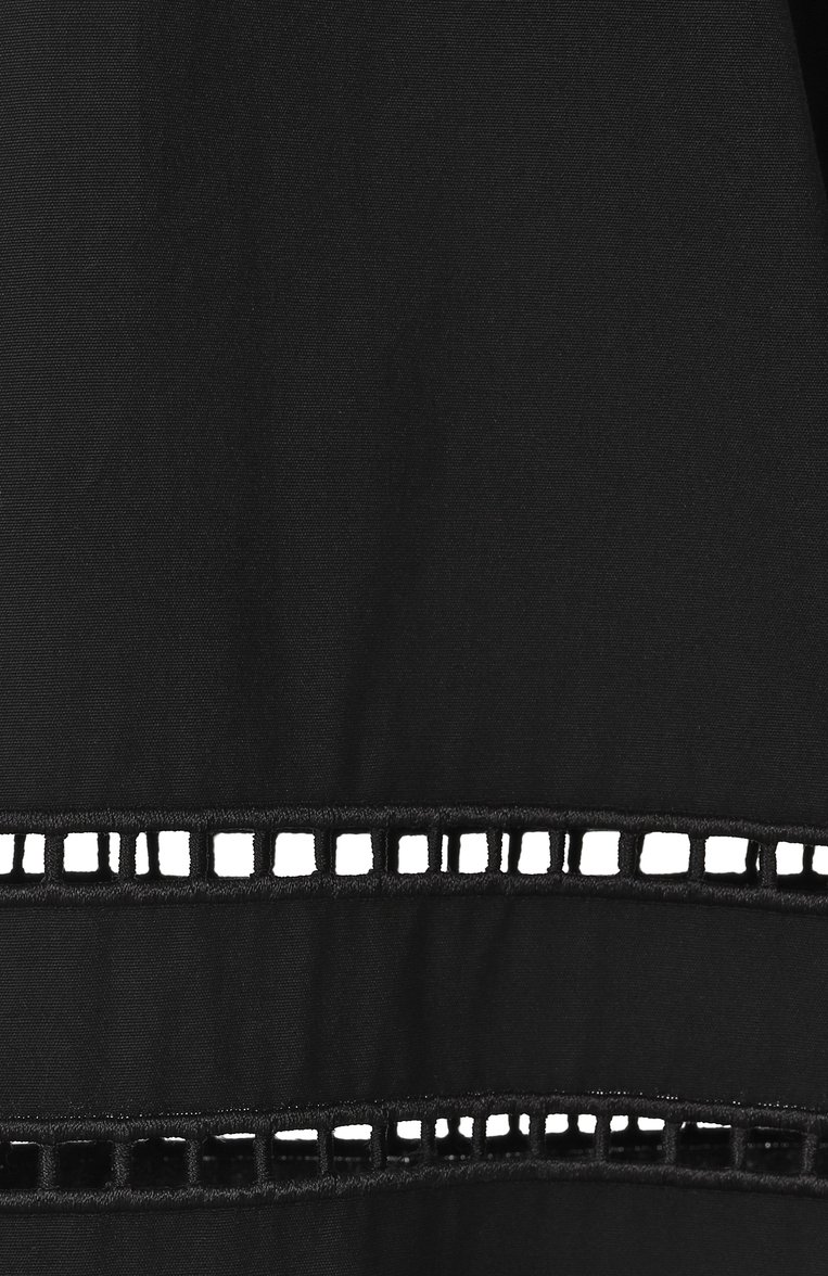 Женское хлопковое платье MSGM черного цвета, арт. 3841MDA14X/257100 | Фото 6 (Рукава: Длинные; Длина Ж (юбки, платья, шорты): Мини; Материал внешний: Хлопок; Женское Кросс-КТ: Платье-одежда; Стили: Кэжуэл; Случай: Повседневный)