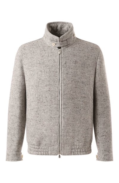 Мужской бомбер из шерсти и шелка BRUNELLO CUCINELLI, арт. MY4936385