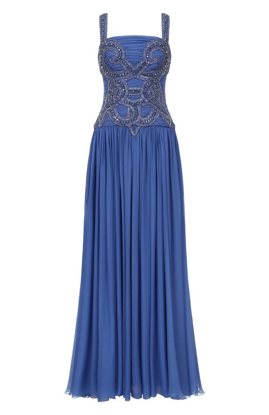 Шелковое платье Zuhair Murad PDR25005/CHSI028 Голубой PDR25005/CHSI028