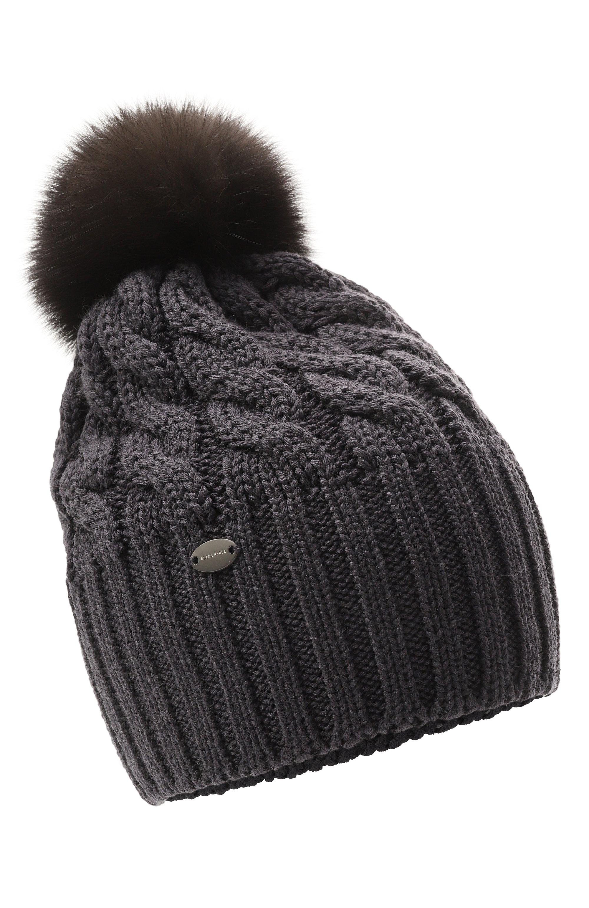 Шерстяная шапка mona с отделкой из соболя BLACK SABLE, арт. BS-24016, фото 1