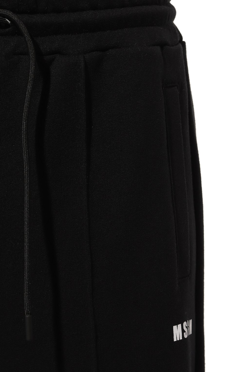 Хлопковые брюки MSGM черного цвета по цене 24950 руб., арт. 3741MDP78/247799, фото 5 Хлопковые брюки MSGM, арт. 3741MDP78/247799, фото 5