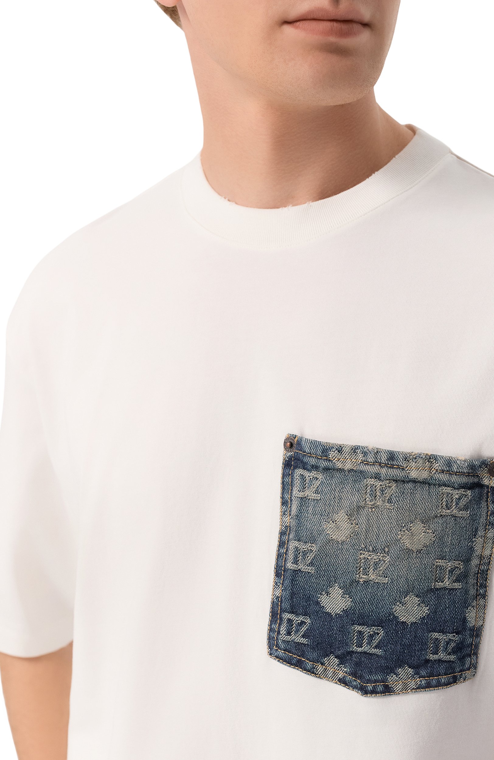 Хлопковая футболка DSQUARED2 белого цвета по цене 38700 руб., арт. S74GD1576/D20106, фото 5 Хлопковая футболка DSQUARED2, арт. S74GD1576/D20106, фото 5