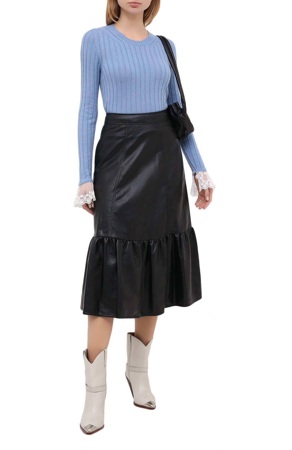 Кашемировый пуловер PHILOSOPHY DI LORENZO SERAFINI голубого цвета по цене 48100 руб., арт. A0917/5702, фото 2 Кашемировый пуловер PHILOSOPHY DI LORENZO SERAFINI, арт. A0917/5702, фото 2