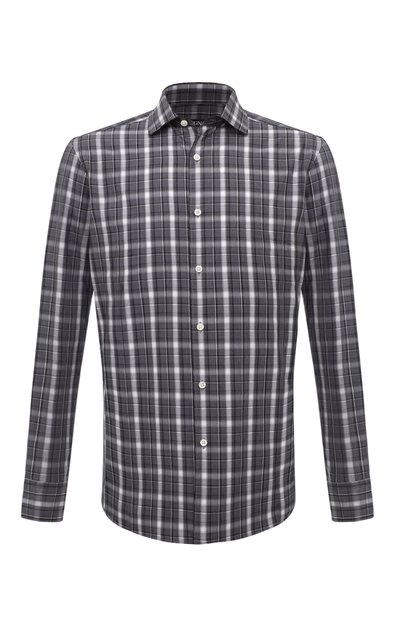 Мужская хлопковая рубашка ZEGNA, арт. UCX03A6/SRF5