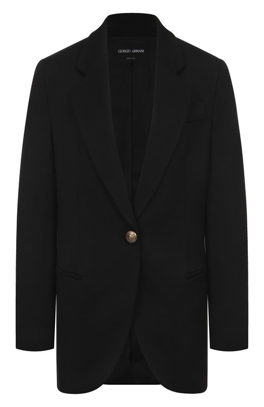 Шерстяной жакет Giorgio Armani GW001949/TE10936 Чёрный GW001949/TE10936