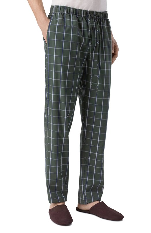 Хлопковые домашние брюки Hanro 075114 Зелёный  075114 Фото 3