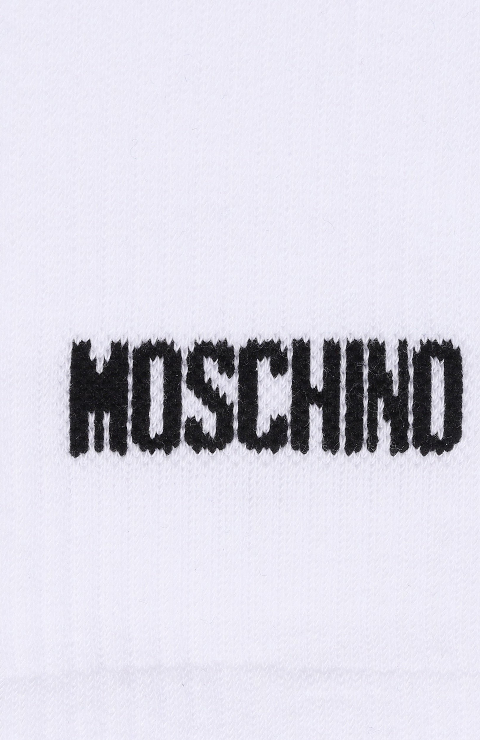 Хлопковые носки MOSCHINO белого цвета по цене 9655 руб., арт. A3403/5598, фото 2 Хлопковые носки MOSCHINO, арт. A3403/5598, фото 2