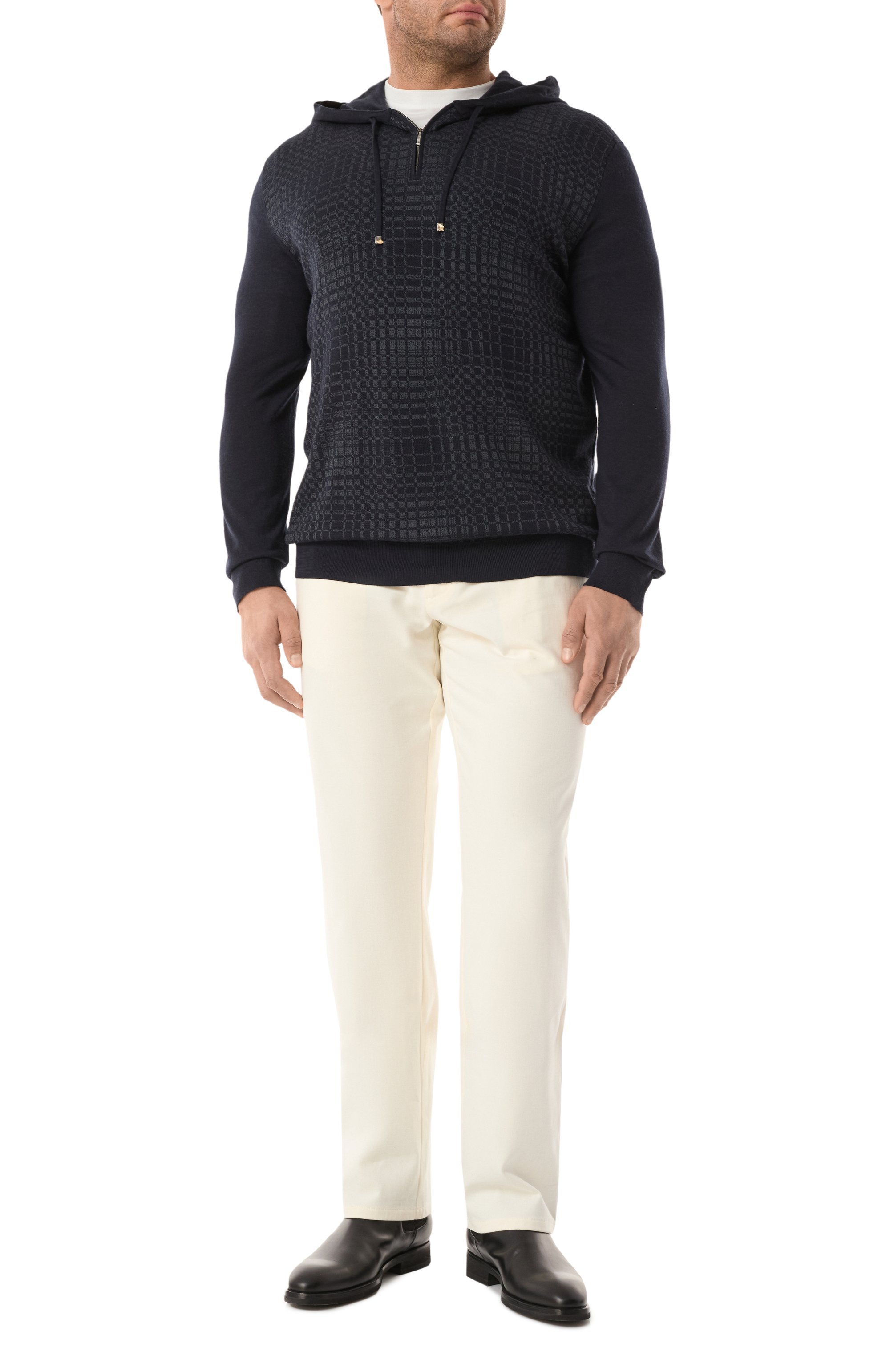 Худи из шерсти и шелка ZILLI, арт. KH0001M0230VRAD00/62, фото 2