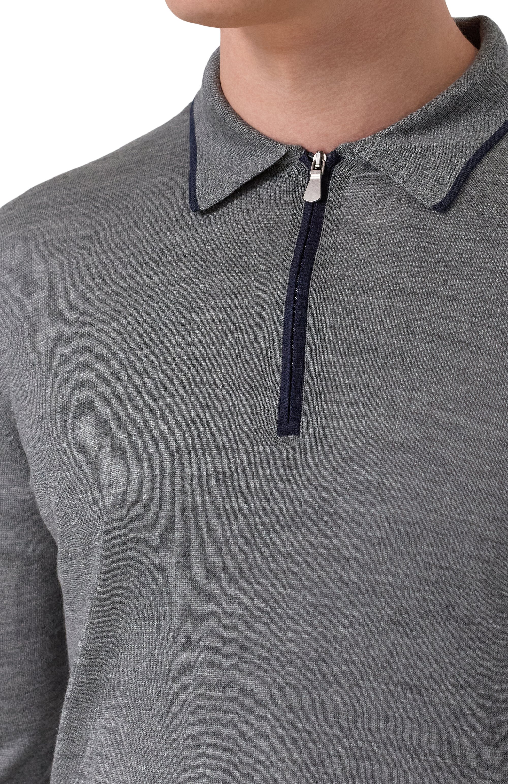 Поло из шерсти и шелка GRAN SASSO, арт. 57146/13125, фото 5