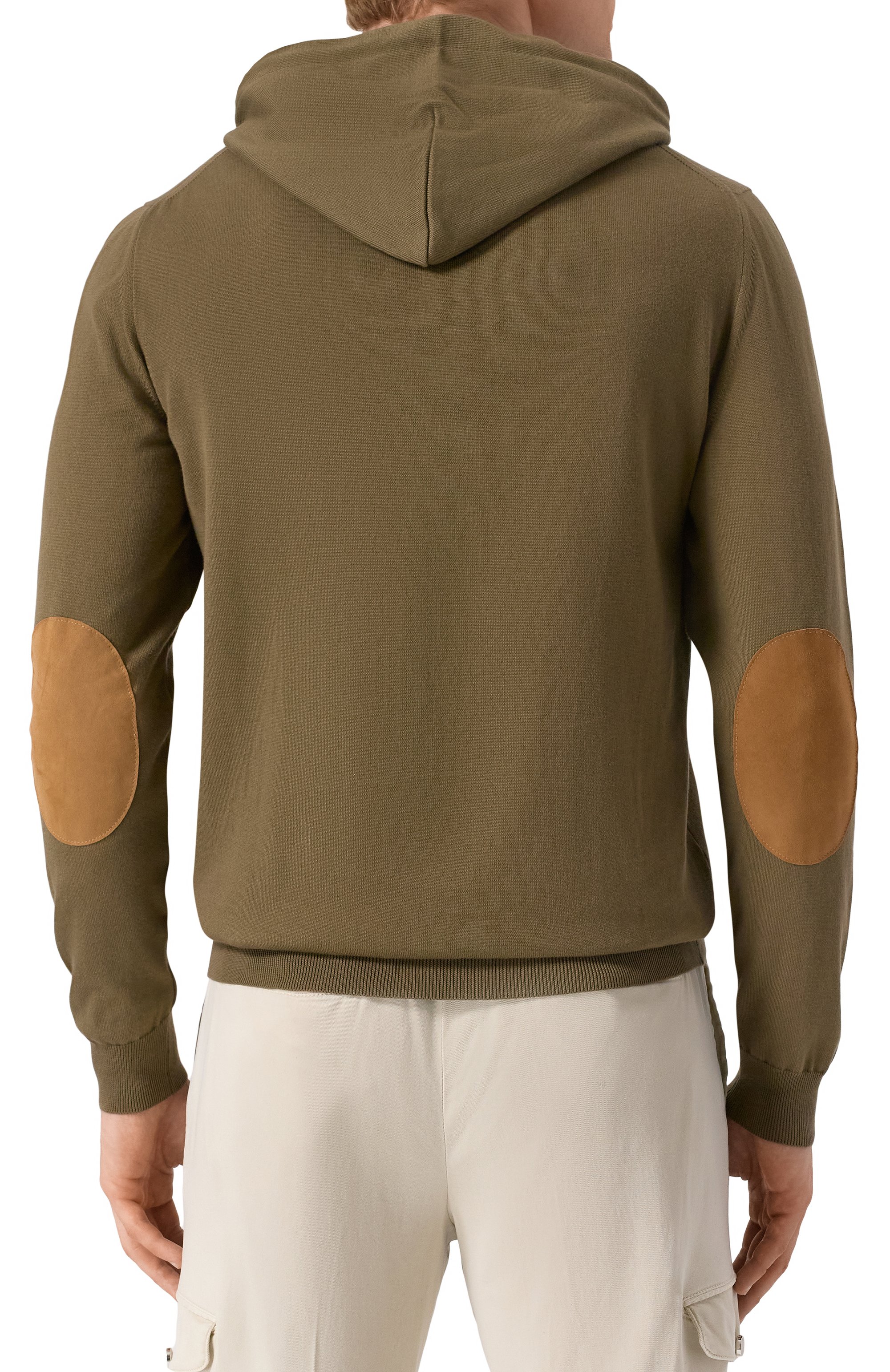 Хлопковое худи KITON хаки цвета по цене 216500 руб., арт. UMK0465V106A, фото 4 Хлопковое худи KITON, арт. UMK0465V106A, фото 4