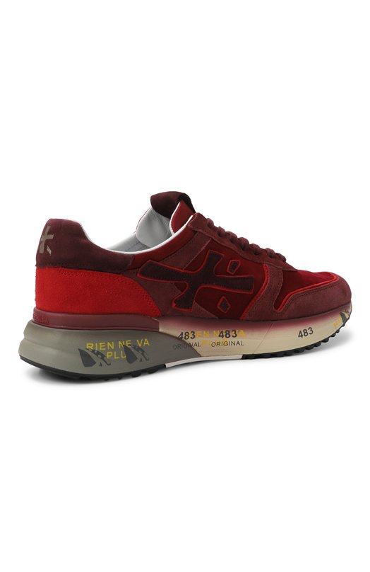 Замшевые кроссовки Mick Premiata MICK/VAR 7862 Бордовый  MICK/VAR 7862 Фото 5
