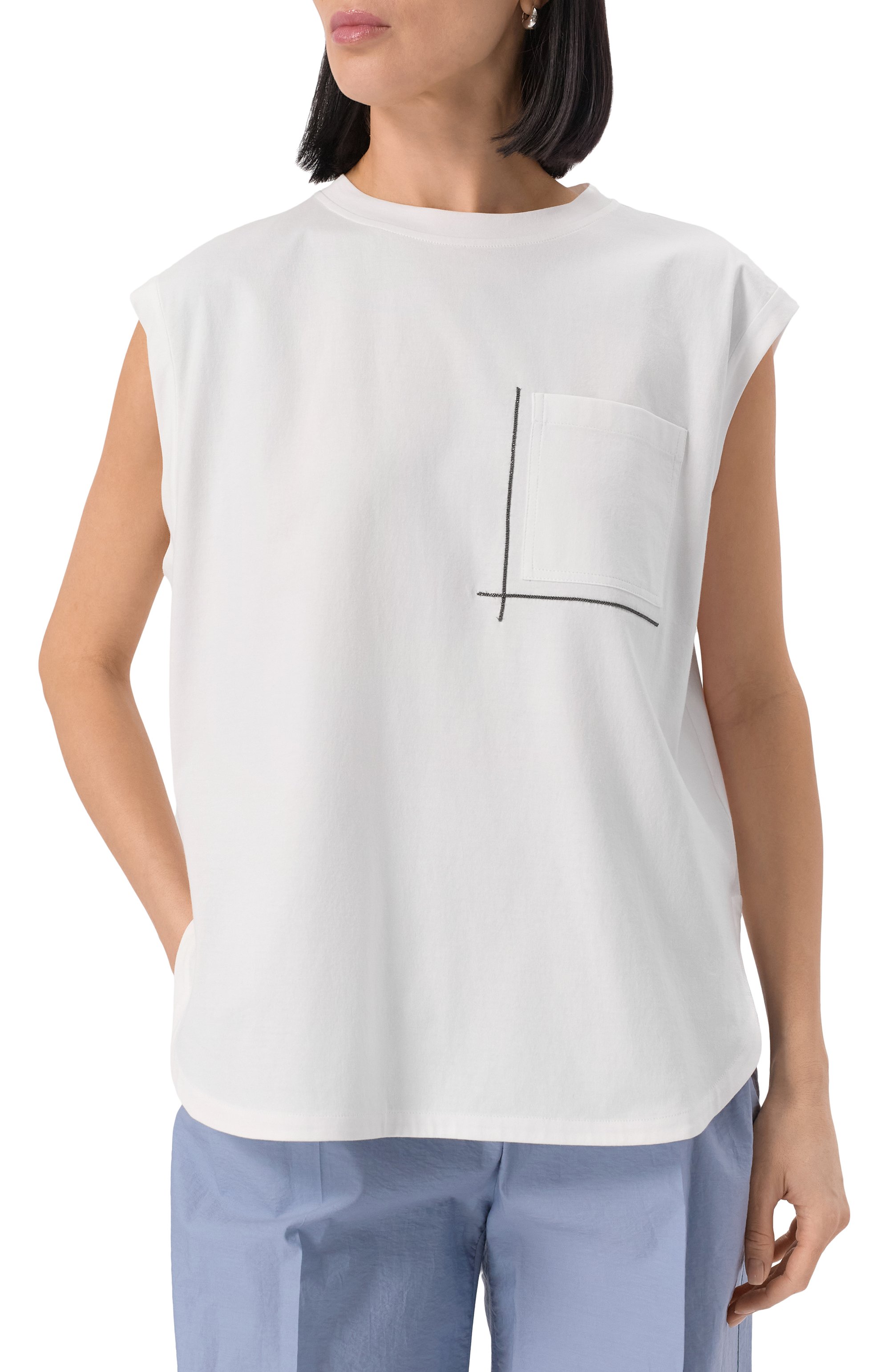 Хлопковая футболка BRUNELLO CUCINELLI, арт. M0T81HA830, фото 3