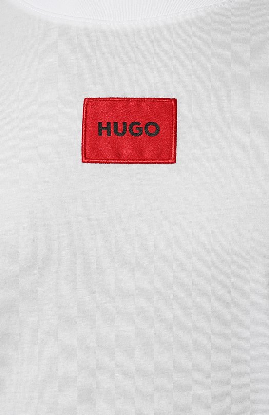 Хлопковая футболка HUGO 50447978 Белый  50447978 Фото 5