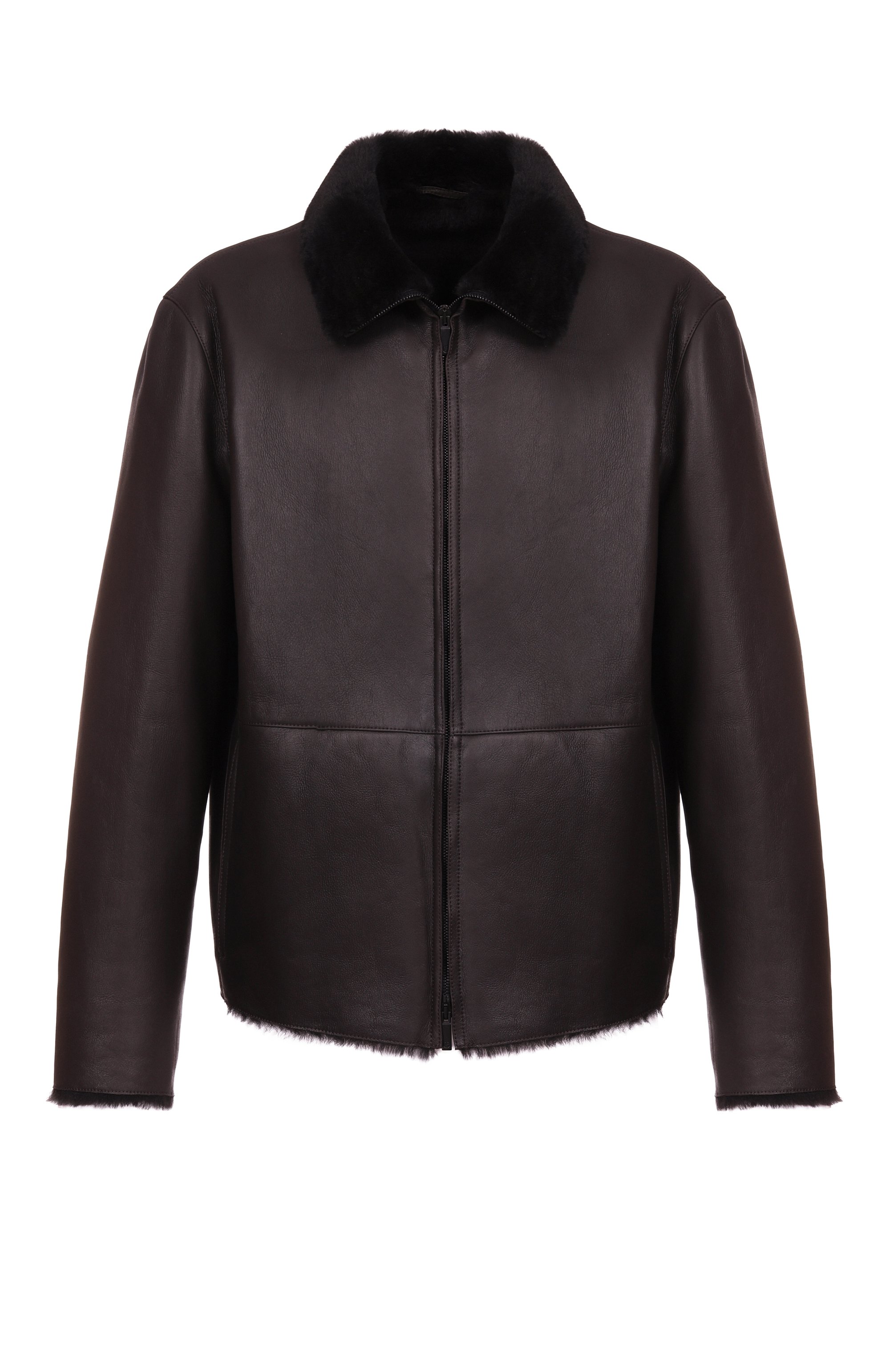 Дубленка из овчины GIORGIO ARMANI темно-коричневого цвета по цене 686500 руб., арт. GM001951/AF20477, фото 1 Дубленка из овчины GIORGIO ARMANI, арт. GM001951/AF20477, фото 1