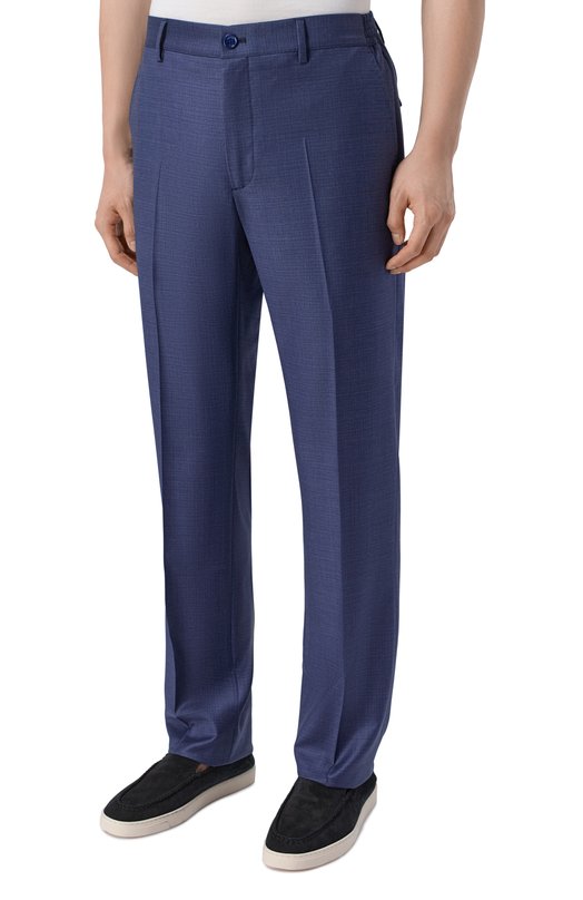 Шерстяные брюки Stefano Ricci M1T610001E/W0020U Синий  M1T610001E/W0020U Фото 3