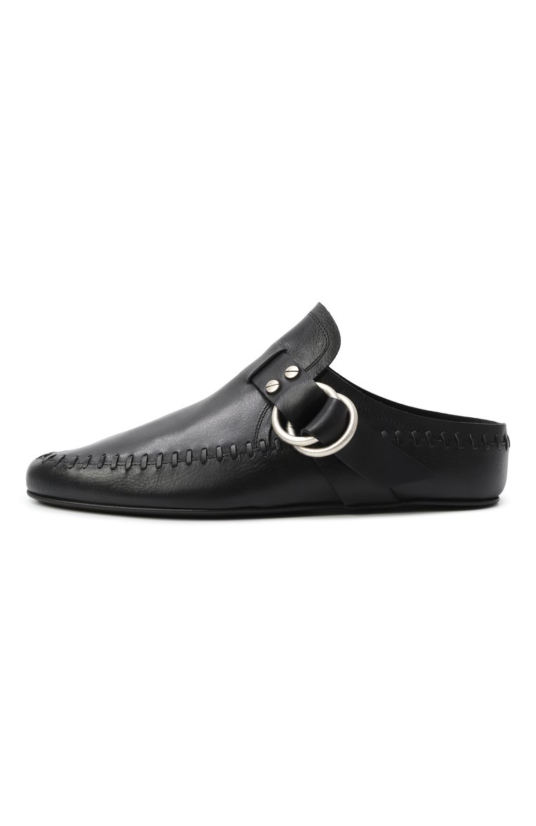Женские кожаные сабо ande ANN DEMEULEMEESTER черного цвета, арт. B0012921/LT154 | Фото 4 (Автоматизация состава: Проставлено; Автоматизация ТО: Проставлено; Подошва: Плоская; Материал внутренний: Натуральная кожа; Материал внешний: Натуральная кожа)
