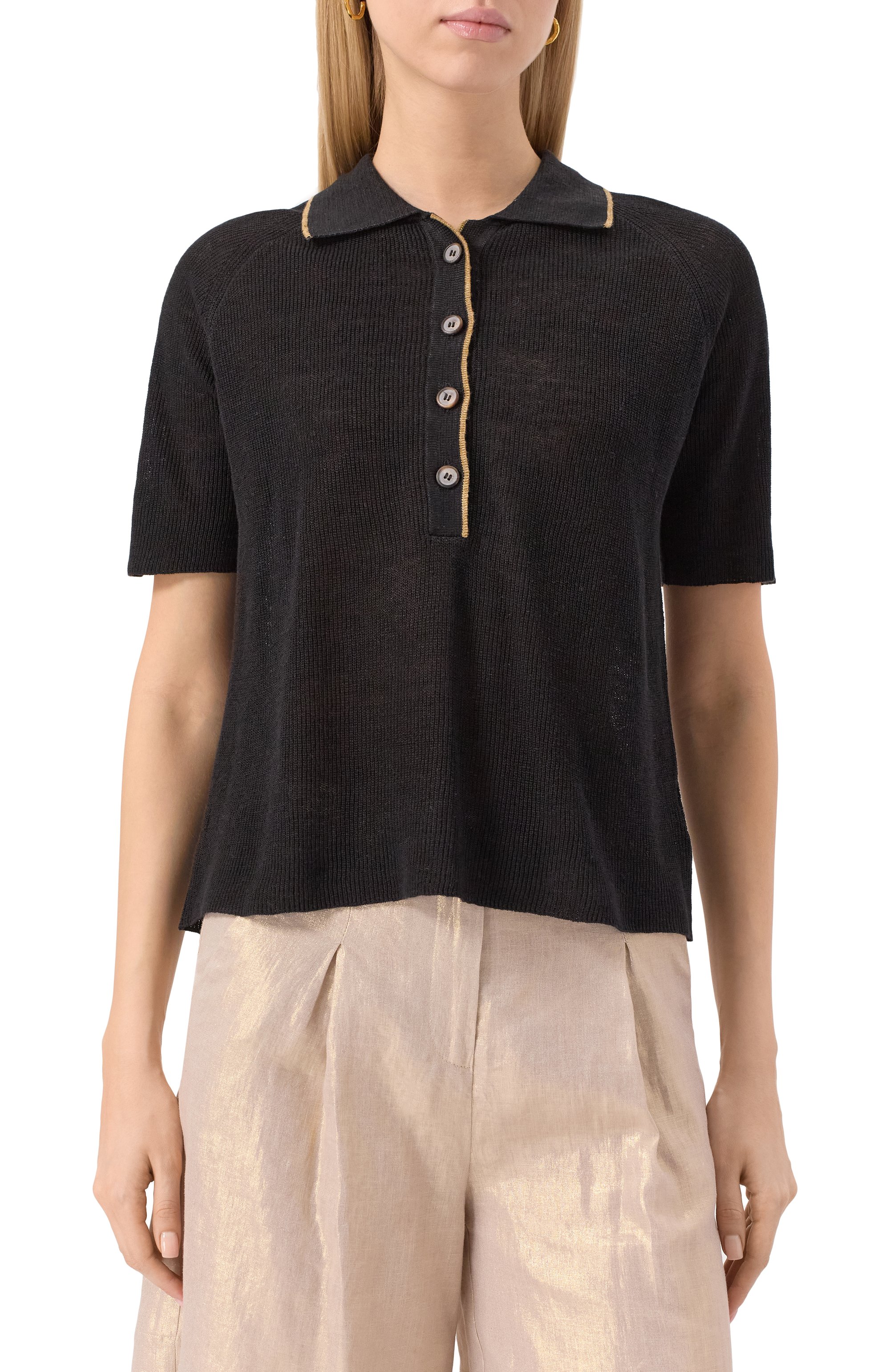 Льняное поло GRAN SASSO, арт. 57240/24840, фото 3