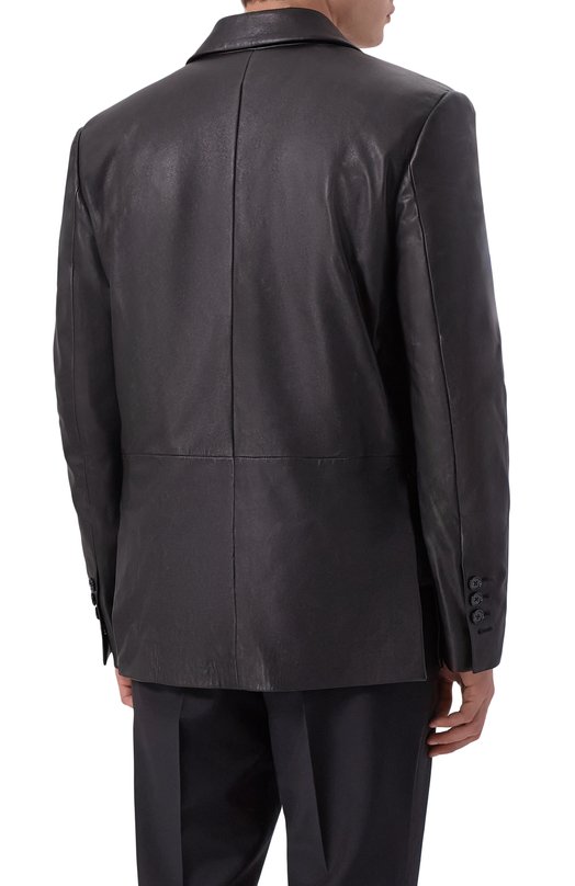 Кожаный пиджак Ann Demeulemeester B0012054/LT038 Чёрный  B0012054/LT038 Фото 4