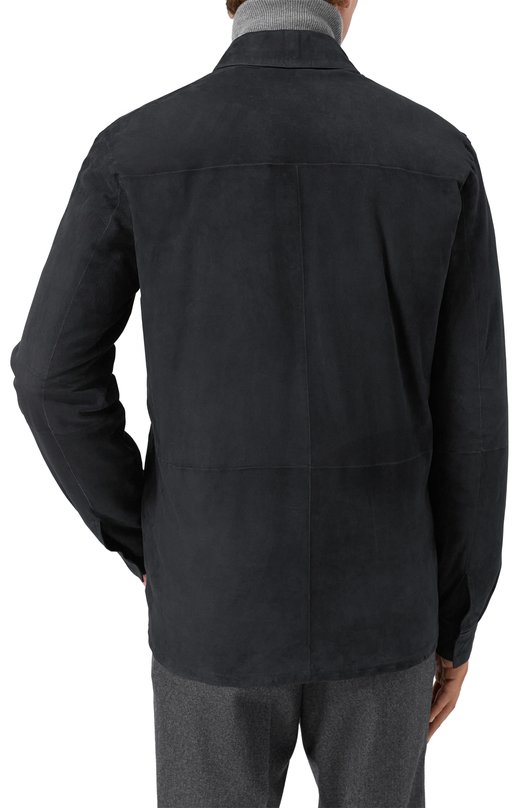 Замшевая куртка-рубашка Corneliani 26L5N1-2620101 Синий  26L5N1-2620101 Фото 4