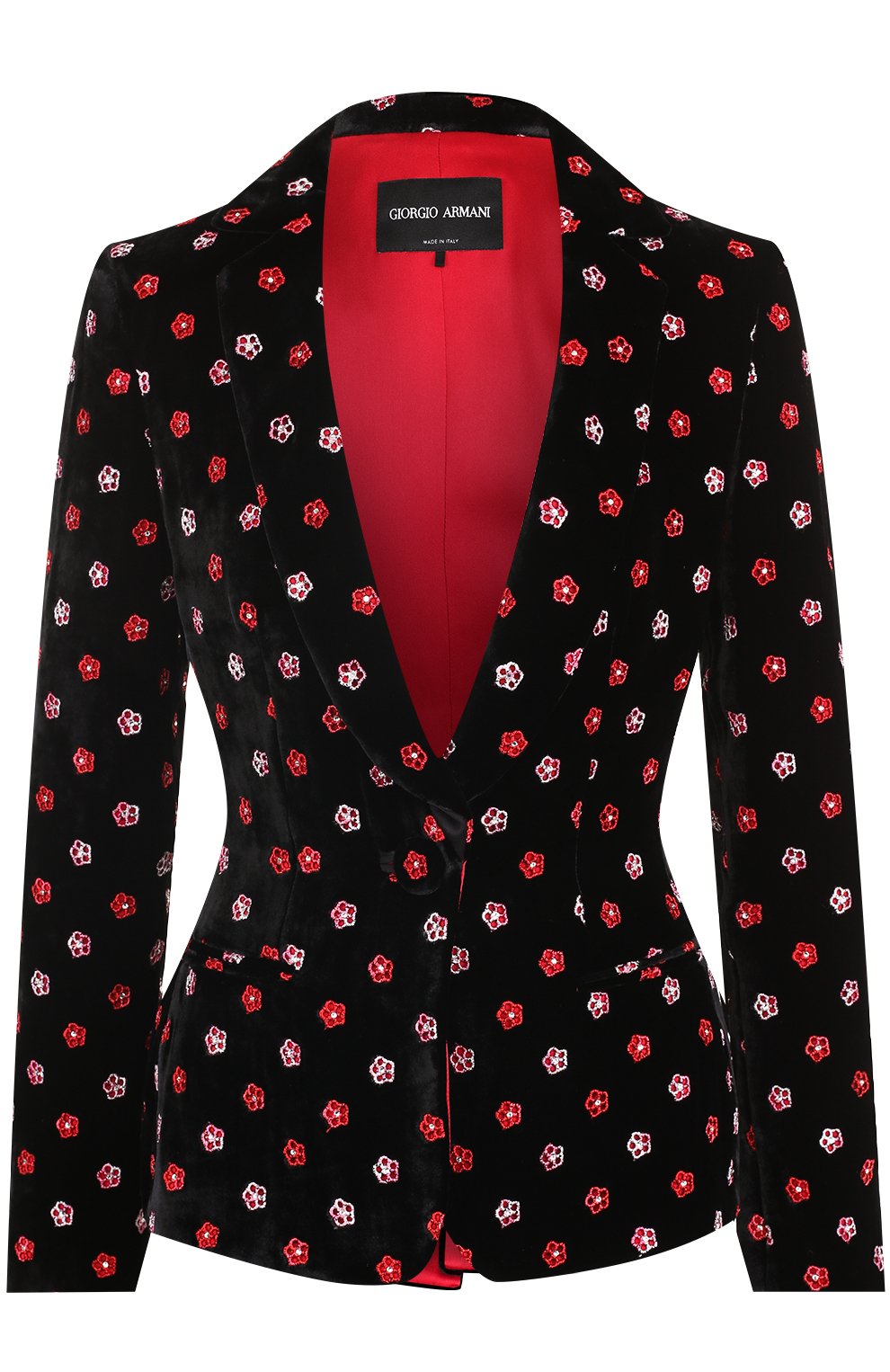 Приталенный жакет на одной пуговице с принтом GIORGIO ARMANI, арт. ZAG26T/ZA816, фото 1