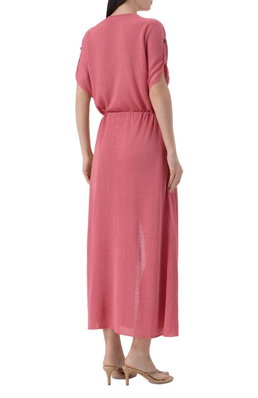 Платье изо льна и шелка Giorgio Armani GW002934/AF24190 Розовый  GW002934/AF24190 Фото 3