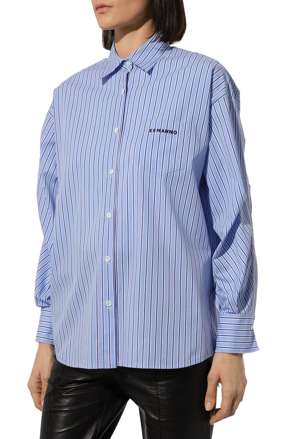 Хлопковая рубашка ERMANNO FIRENZE, арт. D42EK005, фото 3