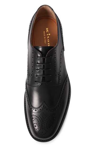 Кожаные дерби KITON черного цвета по цене 146500 руб., арт. USSA465N01508, фото 5 Кожаные дерби KITON, арт. USSA465N01508, фото 5