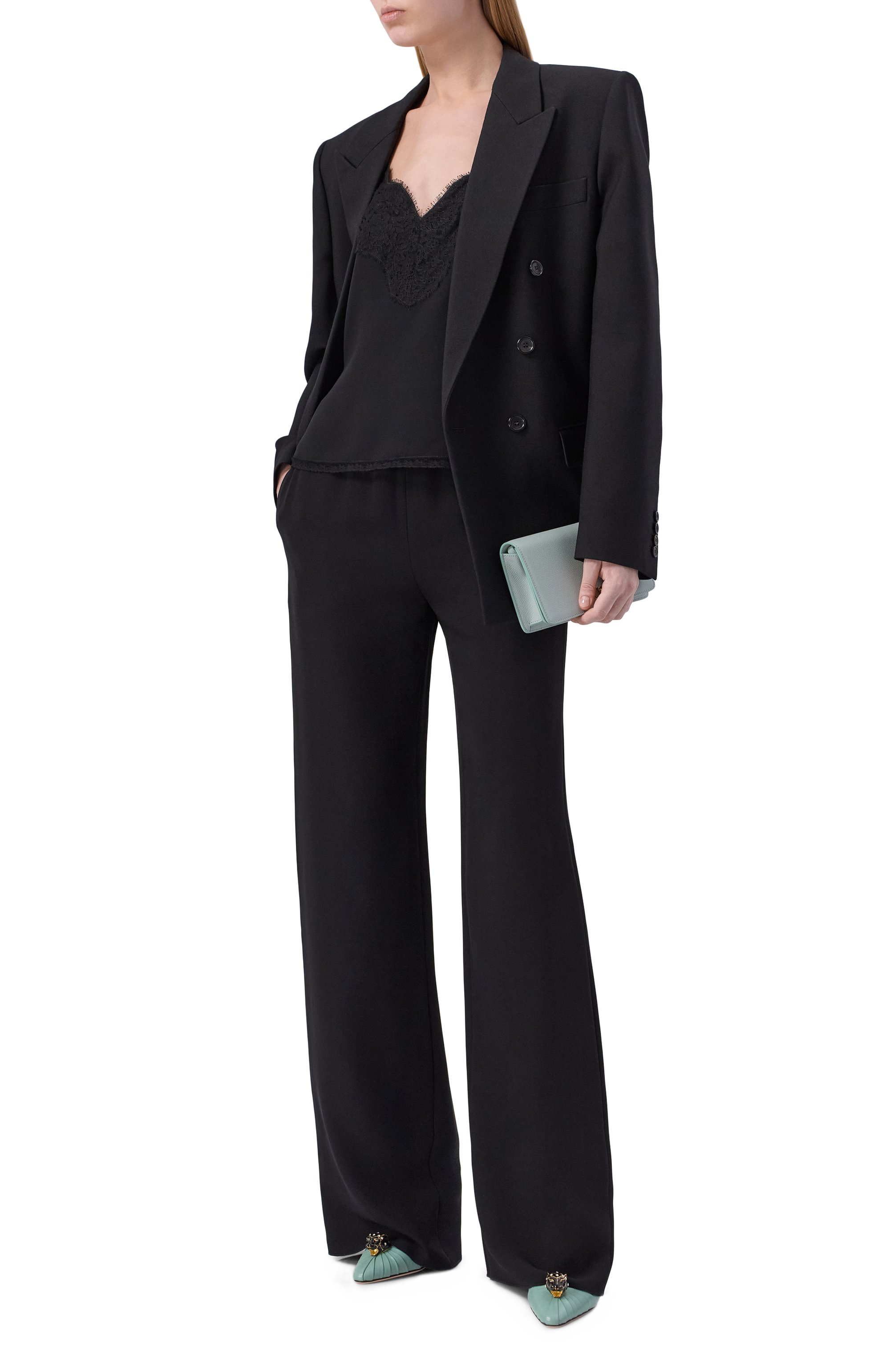 Шелковые брюки VALENTINO, арт. 8B3RB745/1MM, фото 2