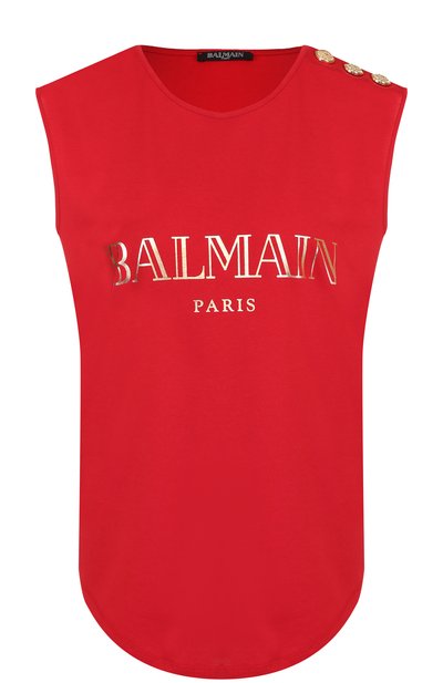 Женский хлопковый топ BALMAIN, арт. 148100/326I