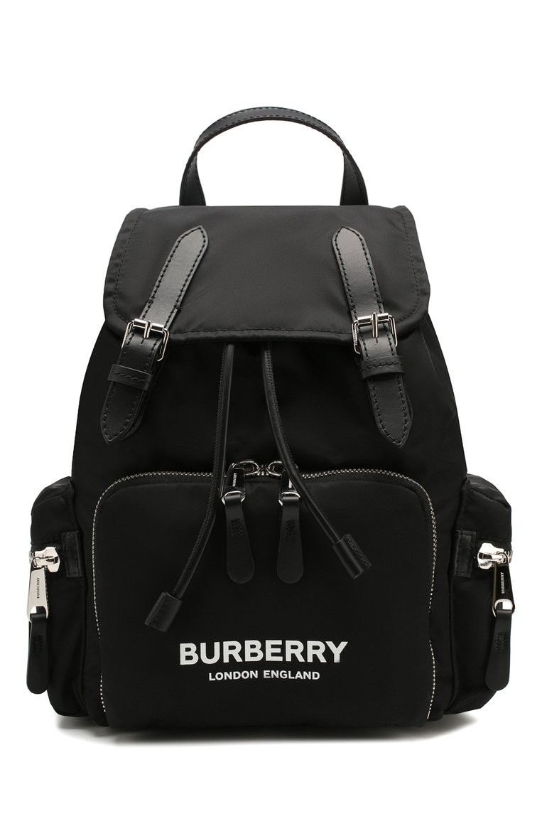 Женский рюкзак rucksack medium BURBERRY черного цвета, арт. 8021261 | Фото 1 (Размер: medium; Материал сплава: Проставлено; Статус проверки: Проверено, Проверена категория; Материал: Текстиль; Драгоценные камни: Проставлено; Стили: Кэжуэл)