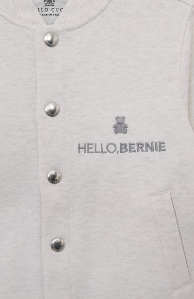 Хлопковый бомбер BRUNELLO CUCINELLI кремового цвета по цене 47750 руб., арт. BTU14E164Z, фото 3 Хлопковый бомбер BRUNELLO CUCINELLI, арт. BTU14E164Z, фото 3