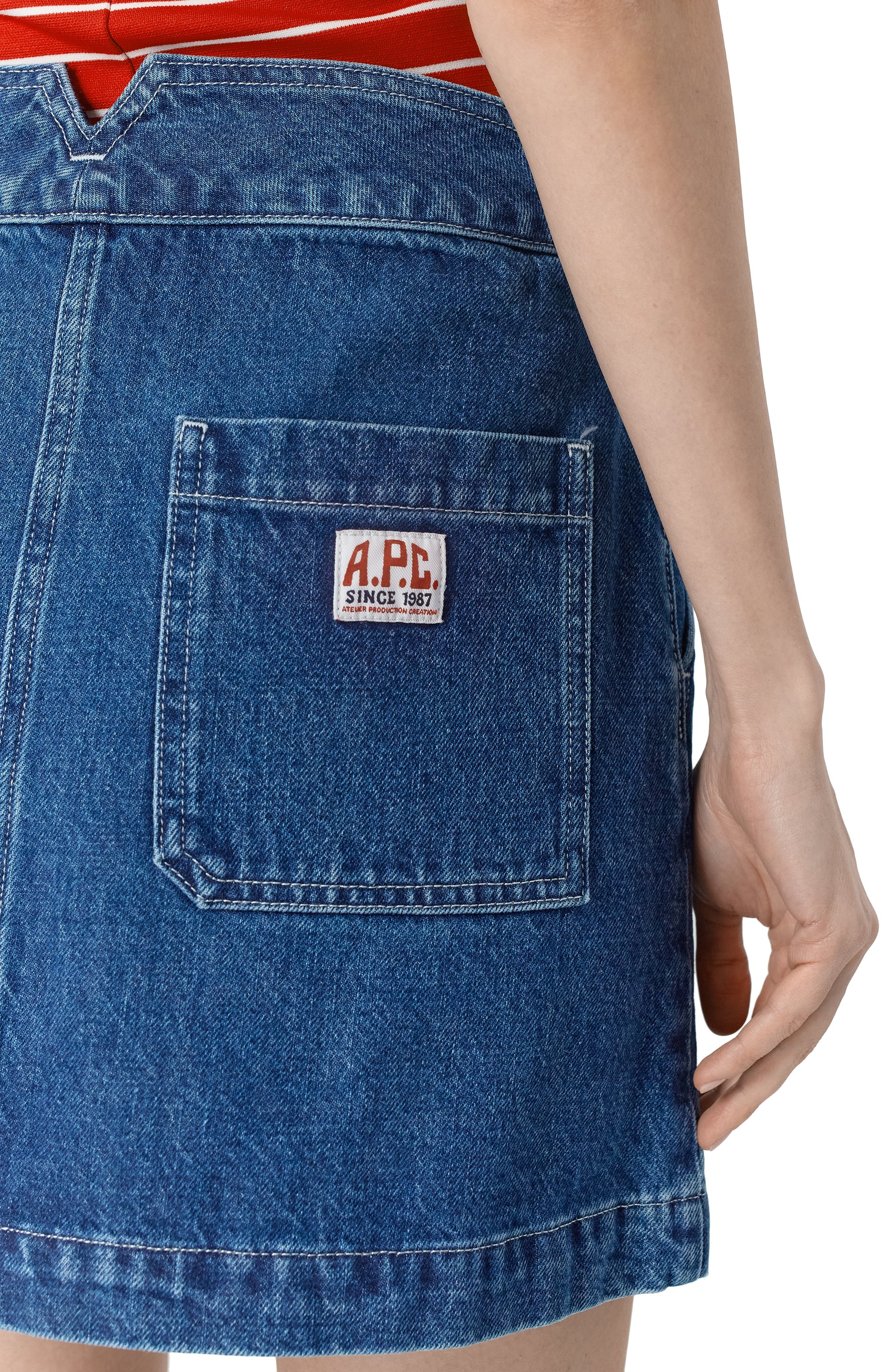 Джинсовая юбка A.P.C., арт. C0HET-F06435, фото 5
