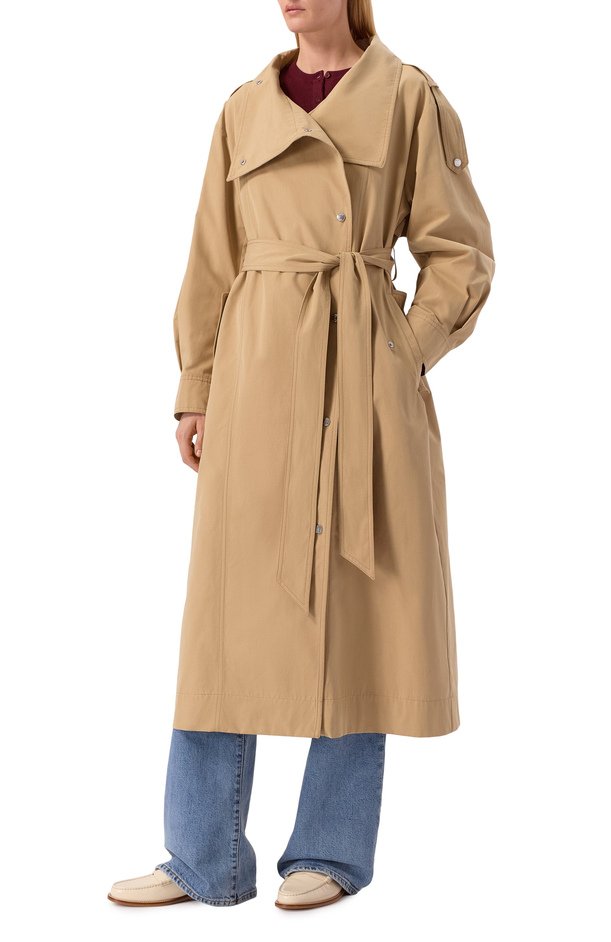 Тренч BOSS ORANGE бежевого цвета по цене 59950 руб., арт. 50552113, фото 3 Тренч BOSS ORANGE, арт. 50552113, фото 3