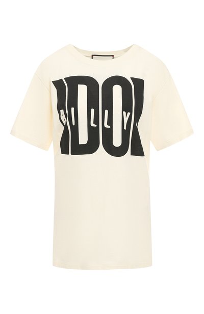 Женская хлопковая футболка GUCCI, арт. 492347/XJAIU