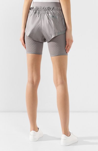 Шорты ADIDAS BY STELLA MCCARTNEY серебряного цвета по цене 5570 руб., арт. DT9286, фото 4 Шорты ADIDAS BY STELLA MCCARTNEY, арт. DT9286, фото 4