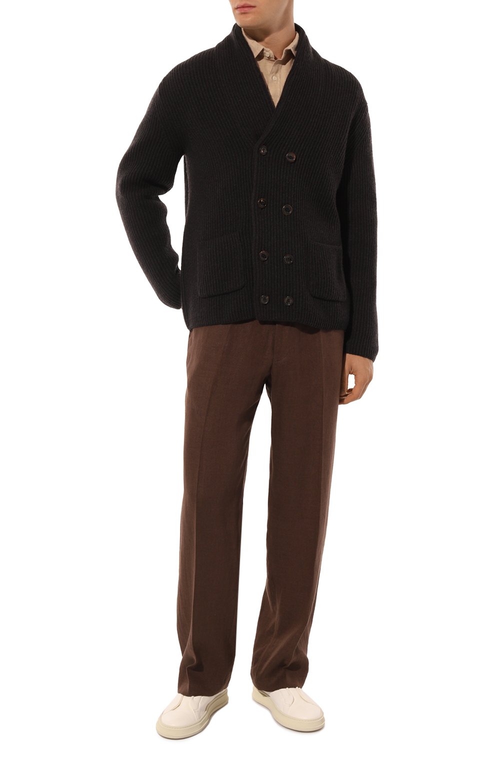 Кожаные кеды KITON, арт. USSA203N0110401, фото 2