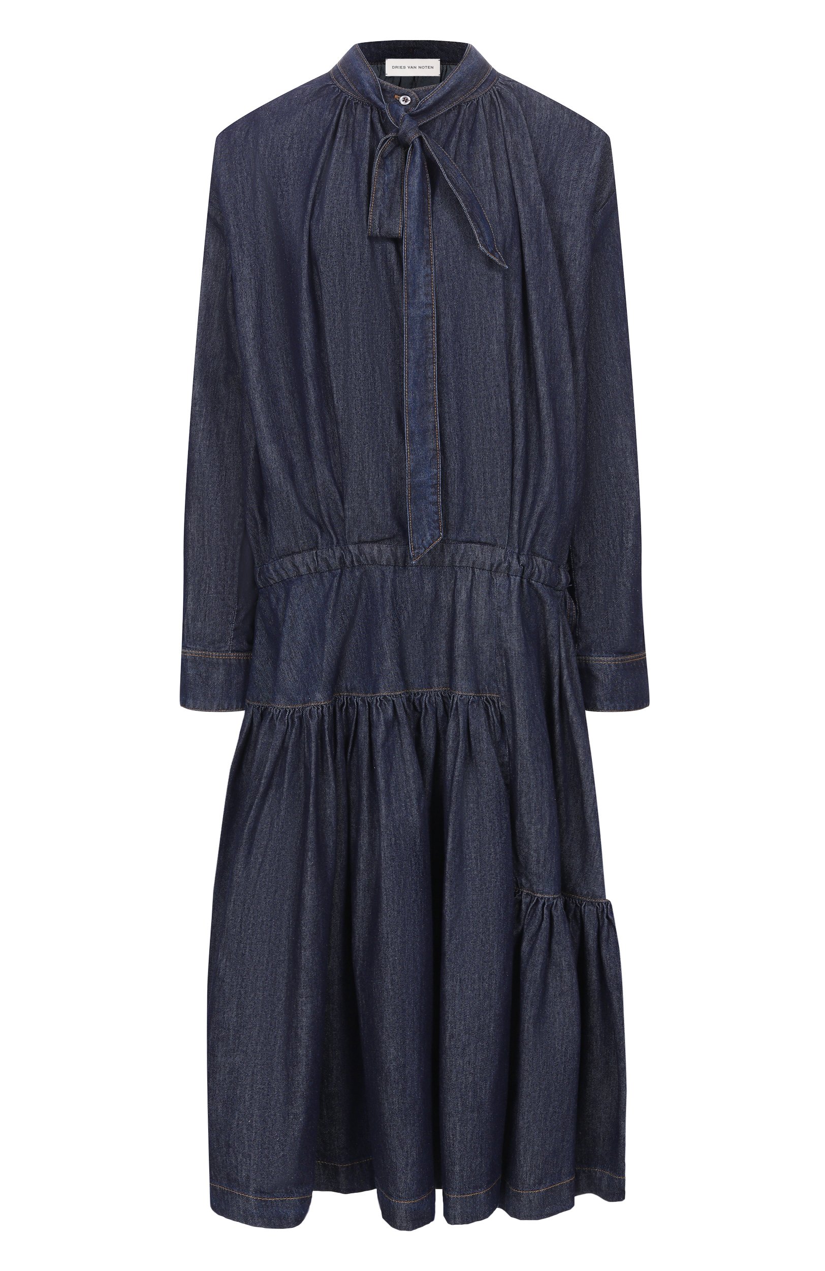 Джинсовое платье DRIES VAN NOTEN синего цвета по цене 114500 руб., арт. 131009/4402, фото 1 Джинсовое платье DRIES VAN NOTEN, арт. 131009/4402, фото 1