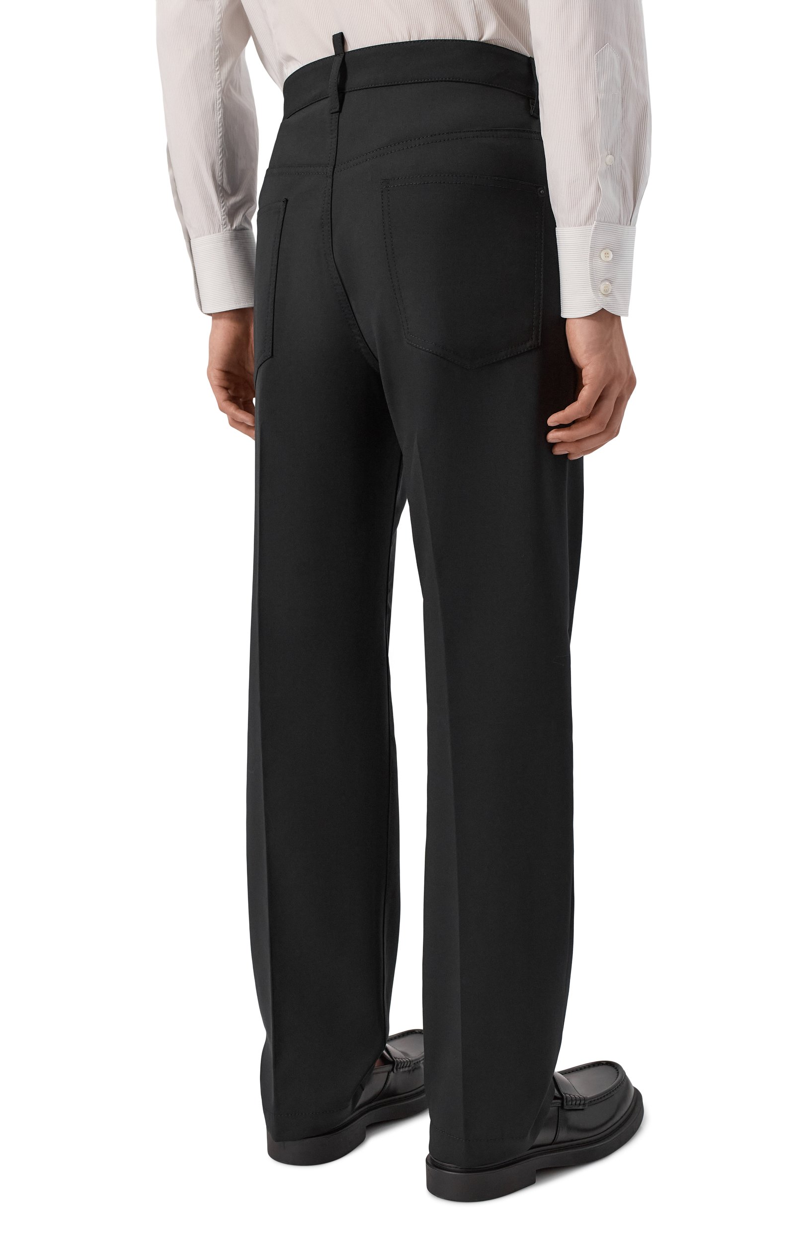 Шерстяные брюки DSQUARED2 черного цвета по цене 59350 руб., арт. S74LB2012/S40320, фото 4 Шерстяные брюки DSQUARED2, арт. S74LB2012/S40320, фото 4