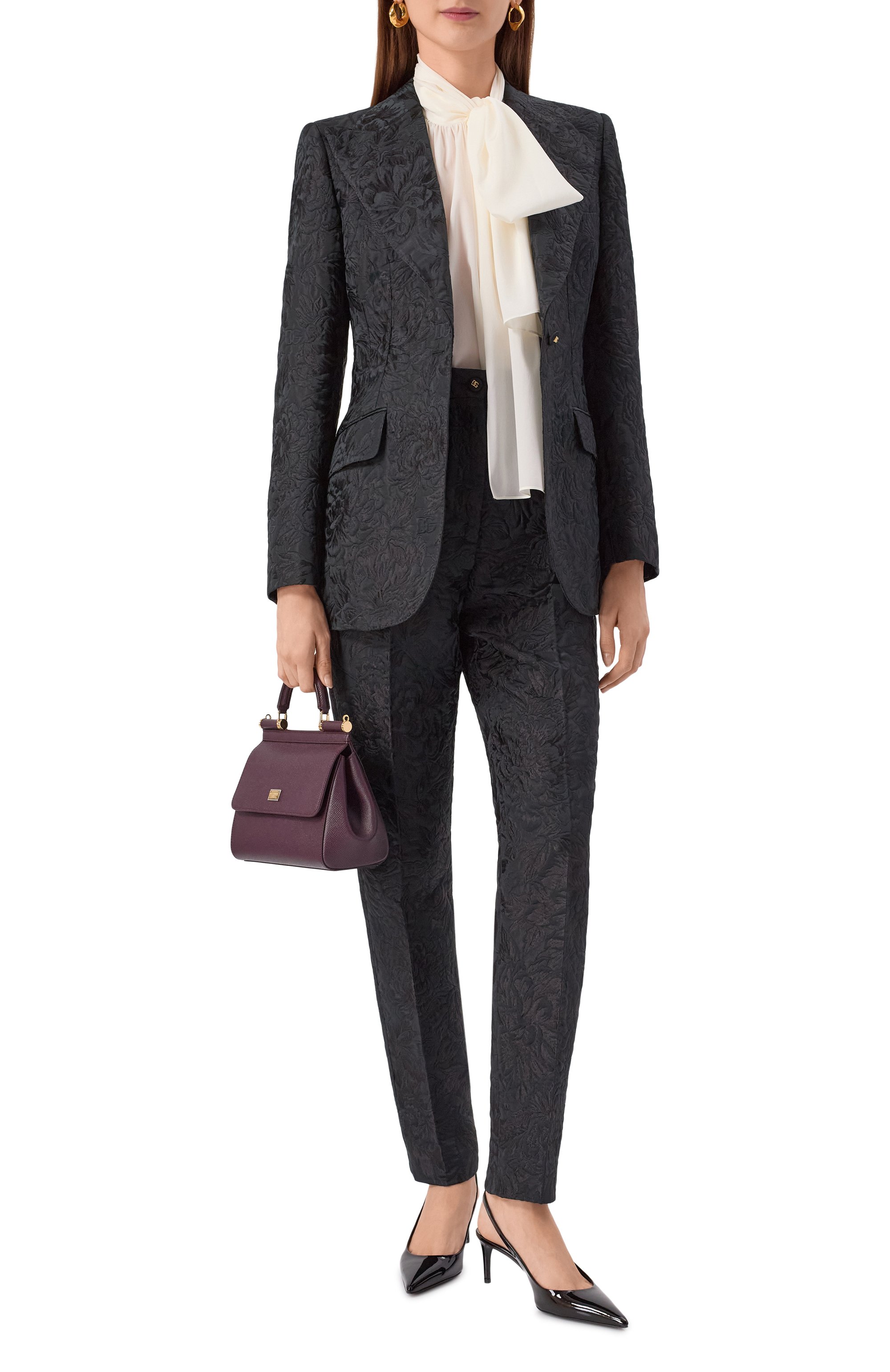 Брюки из хлопка и шелка DOLCE & GABBANA, арт. FTAM2T/HJMQ0, фото 2