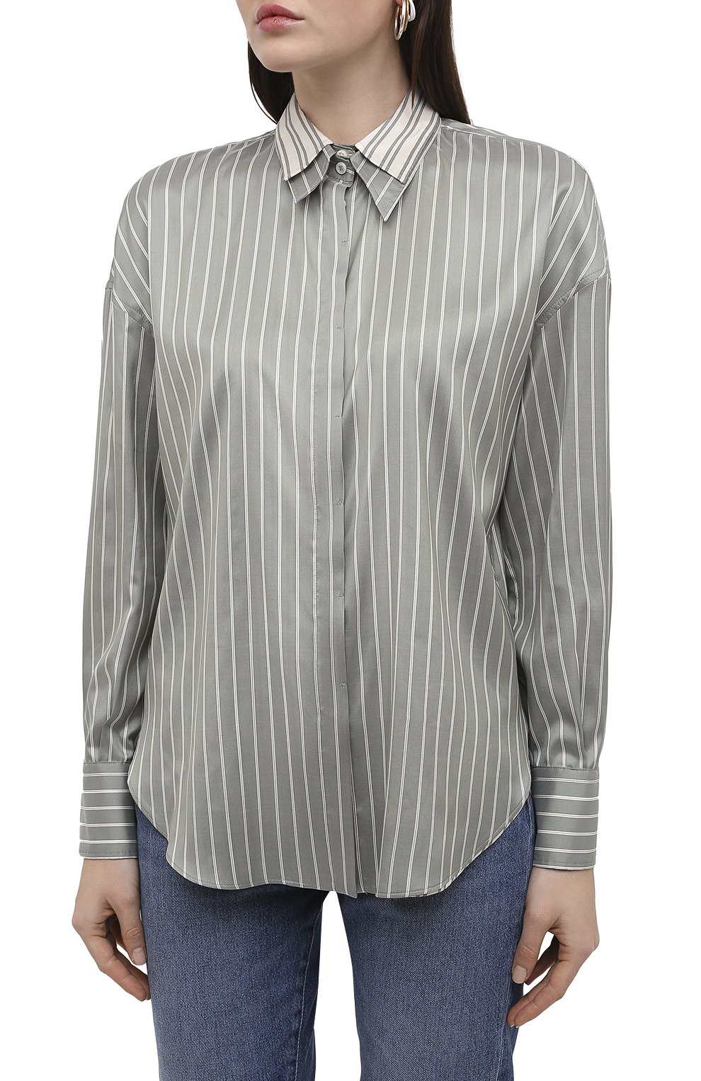 Шелковая рубашка BRUNELLO CUCINELLI, арт. MA741NA506, фото 3