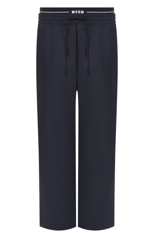 Шерстяные брюки MSGM 4040MP13/267100 Синий 4040MP13/267100