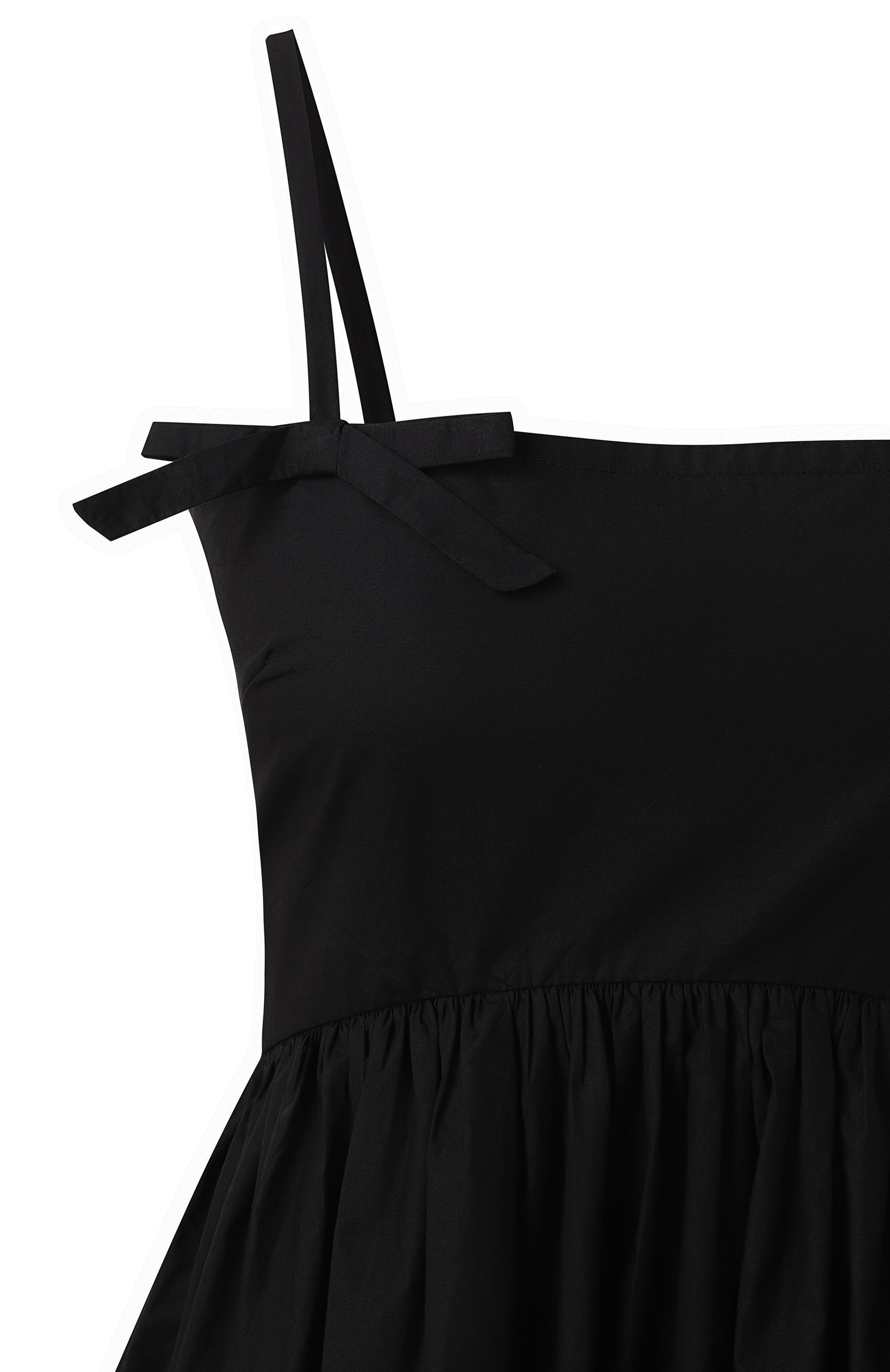 Хлопковое платье GANNI черного цвета по цене 27250 руб., арт. W0194/6479, фото 6 Хлопковое платье GANNI, арт. W0194/6479, фото 6