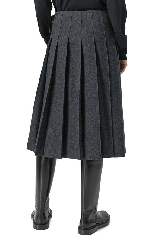 Шерстяная юбка Jil Sander J40MA0153-J40182 Серый  J40MA0153-J40182 Фото 4