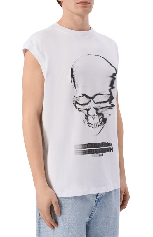 Хлопковая майка Comme des Fuckdown CFABM02005 Белый  CFABM02005 Фото 3